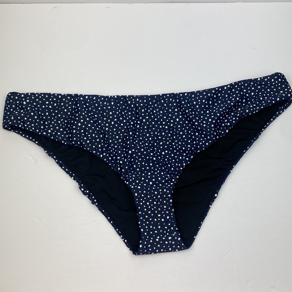 NWT J. Crew | Navy White Cheeky Dot Plus Bikini Bottoms 2X